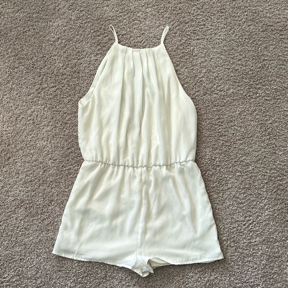 White Short Jumpsuit
